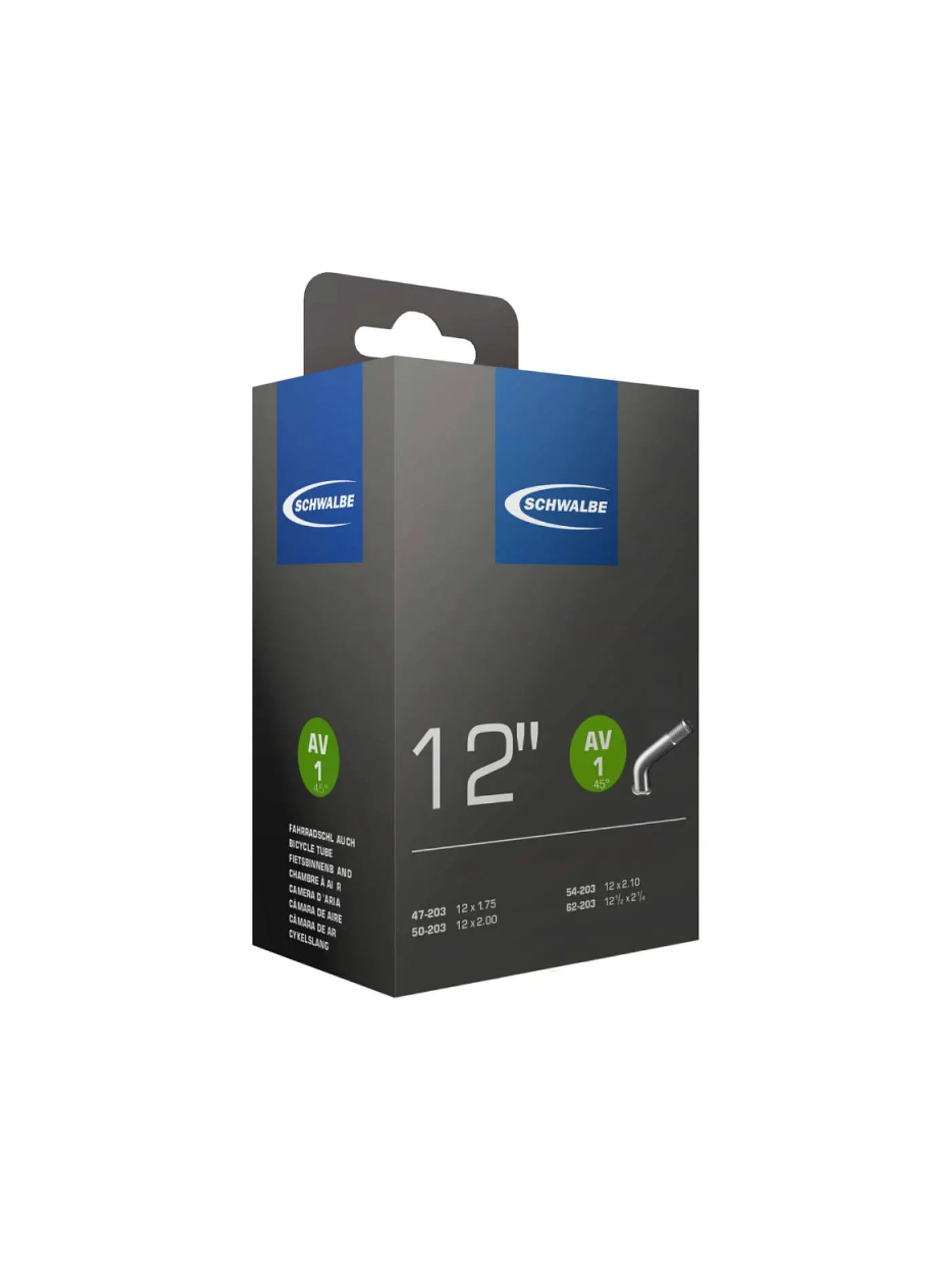 SCHWALBE | Fahrradschlauch Nr.1 AV45° (12") | 